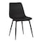 Armen Living Monte Contemporary Dining Chair in Black Faux Leather with Black Metal Legs LCMOCHBLACK - alternate 1